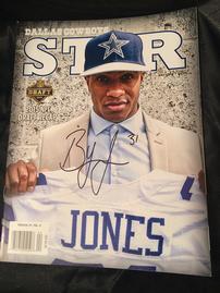 Byron Jones signed Cowboys STAR Mag with 4 VIP Stadium Tour //269